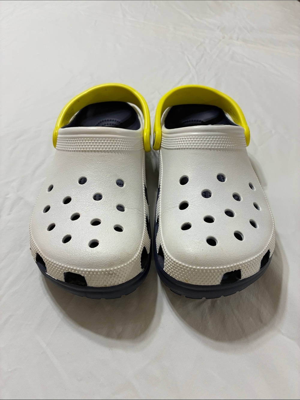 Unisex Crocs Classic Sport Clog (Navy/White/Yellow) - Picture 2 of 12